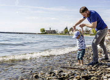 Uferpromenade im Sommer